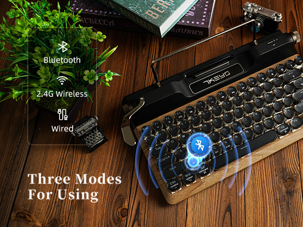 Three modes for using the typewriter keyboard