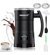 Milk Frother, 4-in-1 Milk Frother and Steamer with Temperature Control &amp; Auto Shut-Off, 11.8oz/35...