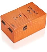 Calary Useless Box Turns Itself Off in Box Alone Machine Fully Assembled in Box (Brown)