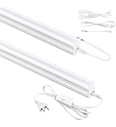 YULINKCO 4FT LED Shop Lights, 2300LM 6500K Bright White LED Integrated Fixture, 20W Linkable Gara...