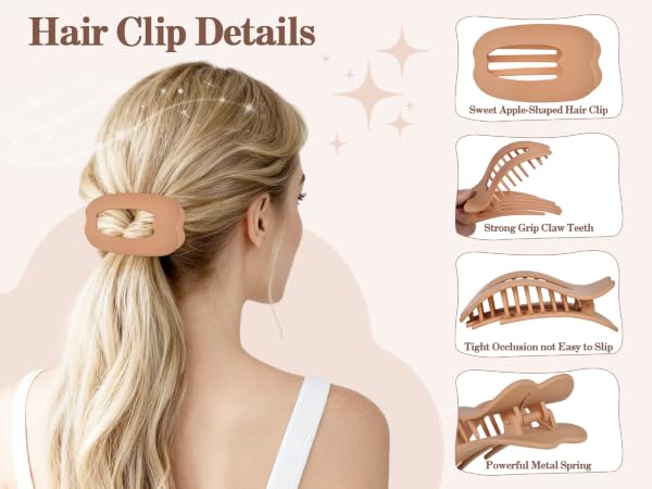 flat hair clips