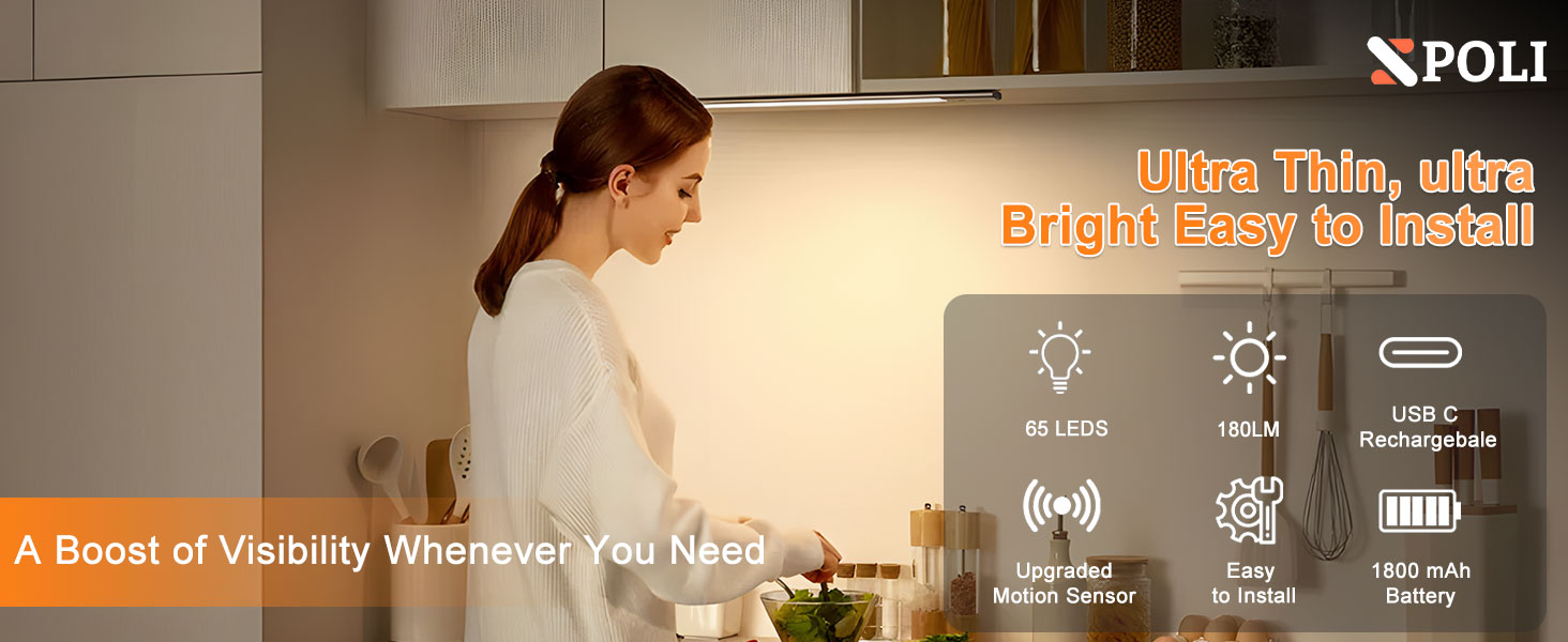 Upgraded Motion Sensor LED Under Cabinet Lighting