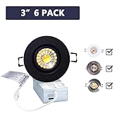 Canless Recessed Gimbal Downlight Rotatable-Spotlight - POPANU 5 CCT 3 Inch Eyeball Ceilling Potl...
