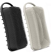 YEALIFE 2PCS Silicone Body Scrubber, Loofah for Women, Gentle Exfoliating Shower Cleaner Bath Bru...