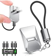 Fast Charger for iPhone 17 16 15, Keychain Design 20W GaN Charger with USB C to C &amp; C to Lightnin...