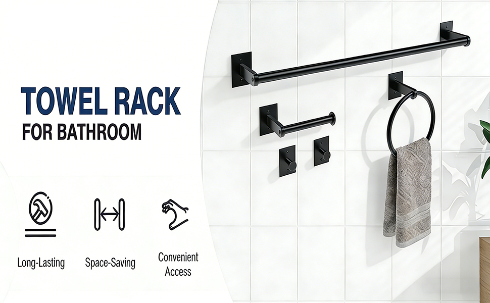 bathroom towel rack