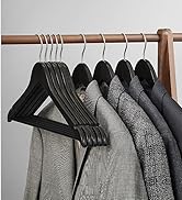 SONGMICS Wooden Hangers, 1-Pack Wood Coat Hangers with Shoulder Notches, Swivel Hook, Non-Slip fo...