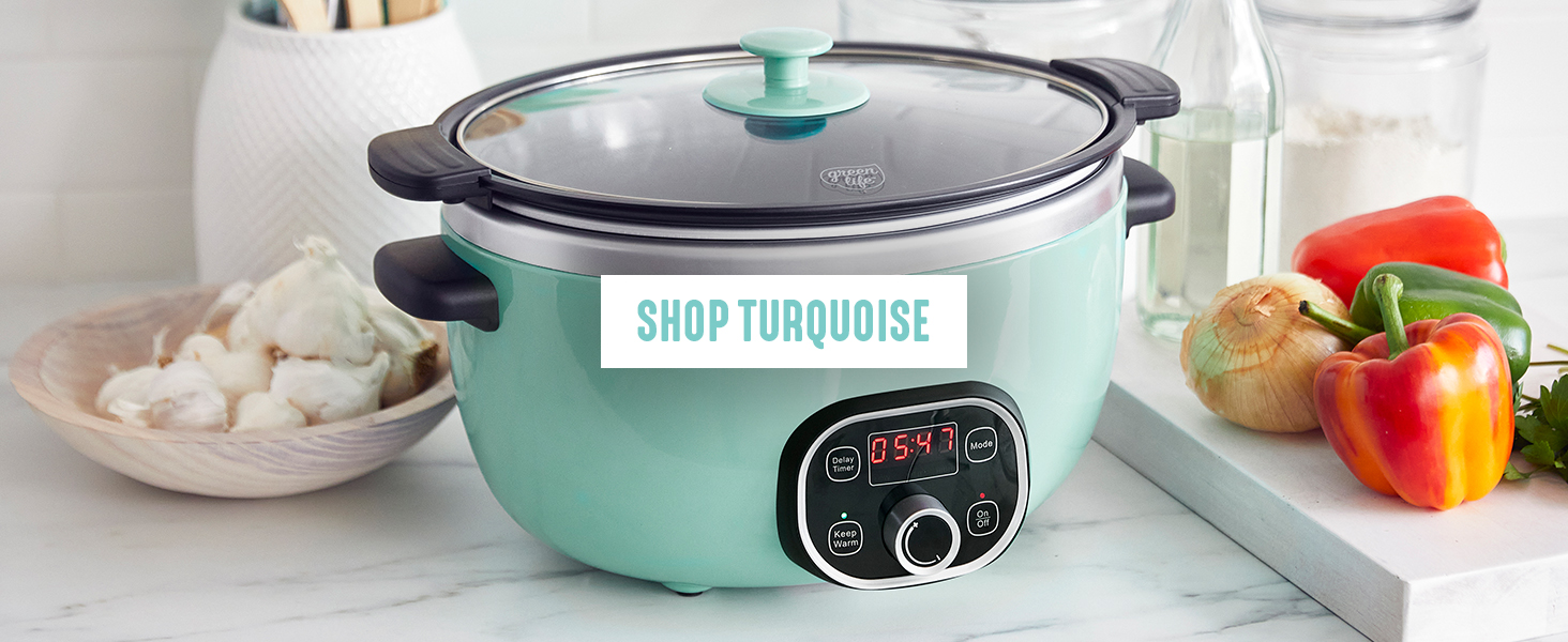 GreenLife, Ceramic Nonstick, PFAS-Free, Non-Toxic, Slow Cooker, Electrics