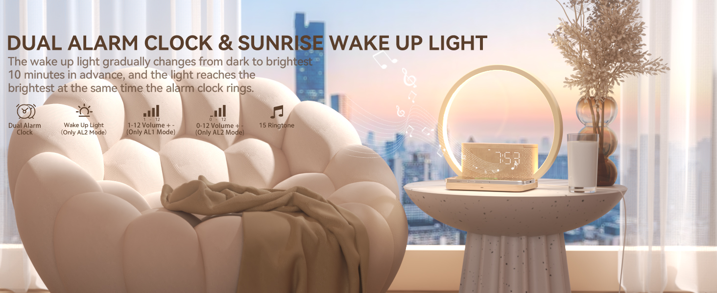 Dual Alarm Clocks &amp;amp;amp;amp;amp;amp;amp;amp; Wake-Up Light