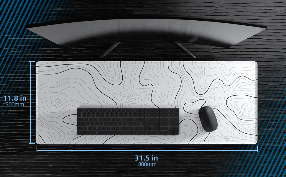 size of large mouse pad 31.5 in x 11.8 in