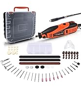 GOXAWEE Rotary Tool Kit with 180 Rotary Tool Accessories &amp; Flex Shaft &amp; Universal Collet, 5 Varia...