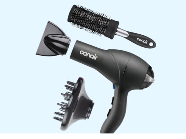 Hair dryer with components