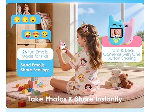 kids video walkie talkies, walkie talkies with camera, no wifi kids walkie talkies