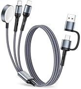 Charger Cable for Apple Watch Upgraded 3 in 2 Fast iPhone Watch Charger USB C Multi Fast Charging...