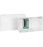 ICC 8” Plastic Structured Wiring Enclosure with Cover, Media Enclosure with CAT5e 6-Port PoE++ an...