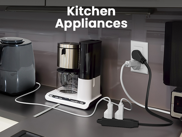 360 degree flat extension cord outlets