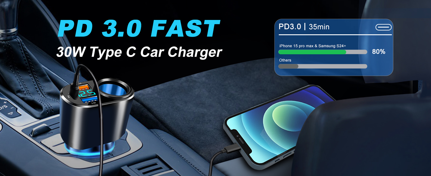 Type C Car Charger