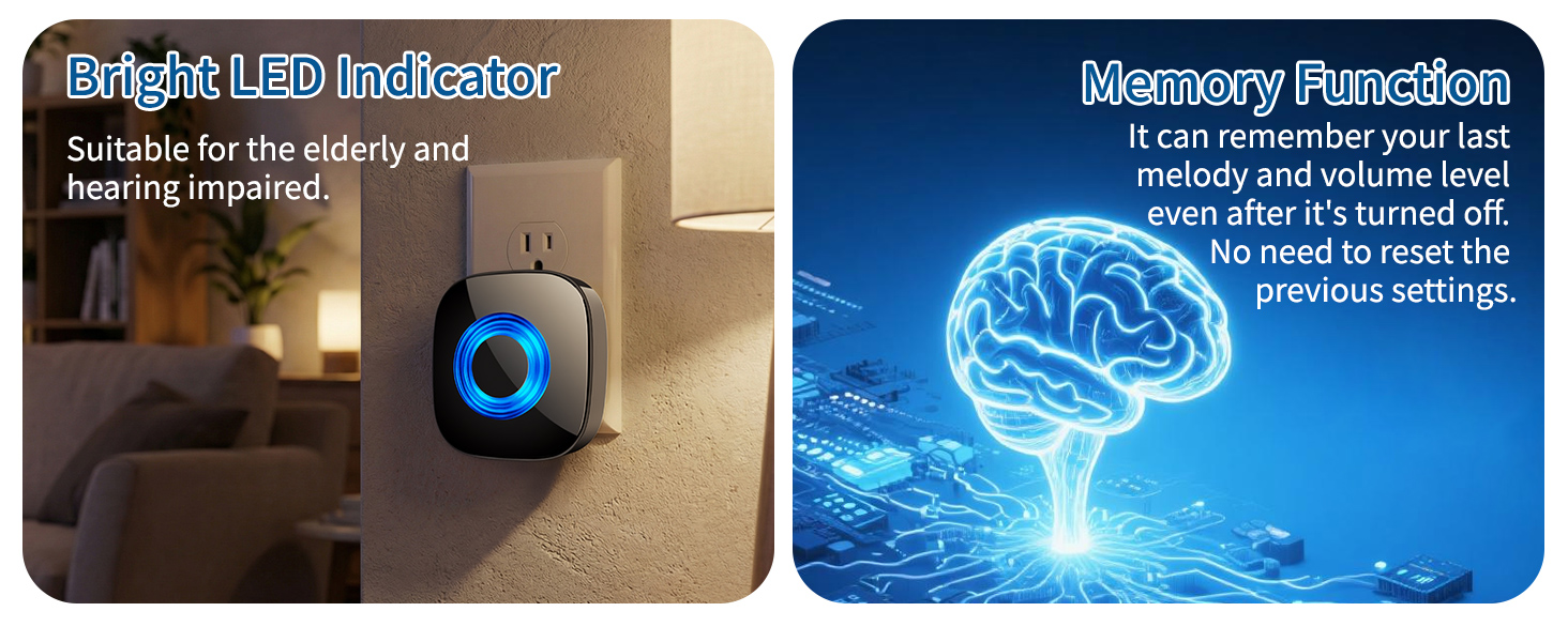 Bright LED Indicator and Memory Function