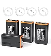 Lesaps 4-Pack 5000mAh Moultrie Power Mag Replacement Battery - Compatible with Moultrie Cellular ...