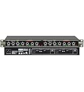 MICNAUX Audio Compressor, Professional Dual-Channel Black Dynamic Processor with Noise Gate &amp; Sid...