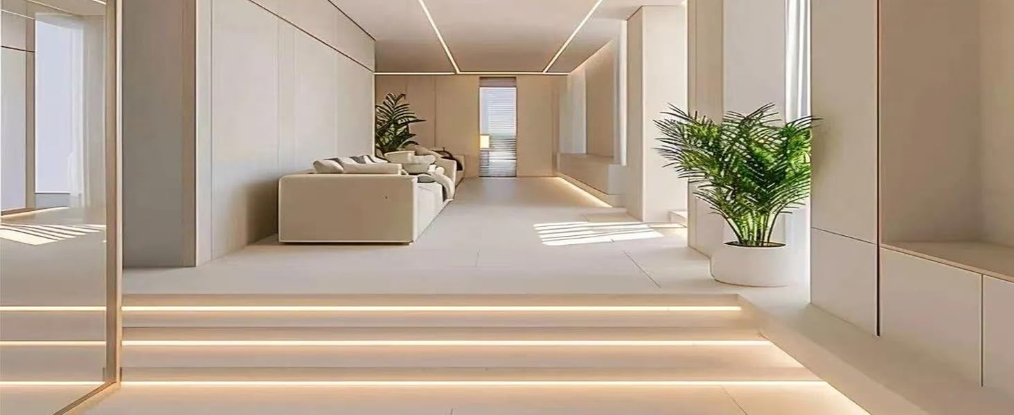 3500K 2835 LED Strip Light for Living Room Hallway, 24v, high cri 95 for accurate light distribution