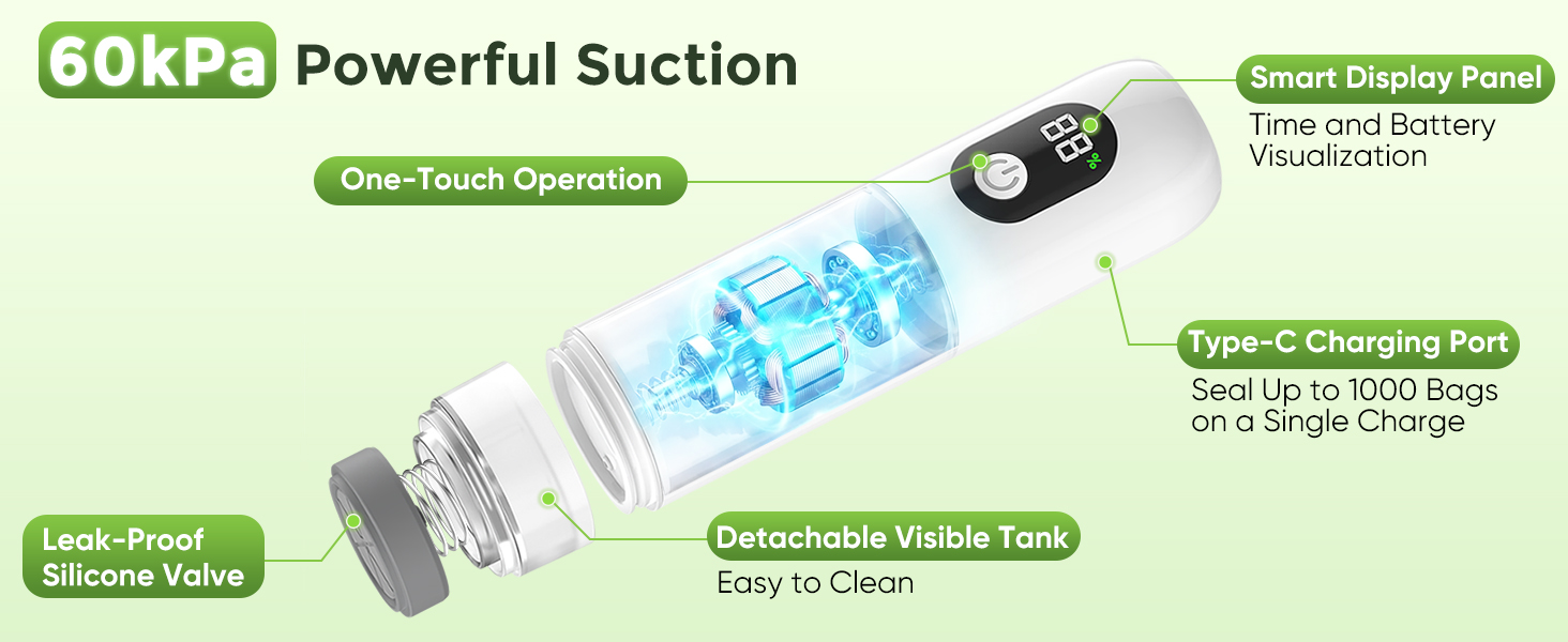 Compact Vacuum Sealer for Food