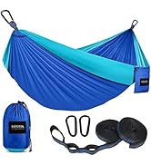 Kootek Camping Hammock, Portable Hammocks with Tree Straps &amp; Attached Carry Bag, Camping Essentia...