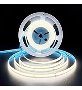HAMRVL COB LED Strip Lights White 6000K,DC12V 16.4ft/5M 320leds/M CRI90 Flexible LED Tape 8mm, fo...