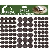Fursafe&amp;Q Felt Furniture Pads, Furniture Felt Pads for Hardwood Floors -Self Adhesive Chair Leg F...