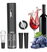 5-in-1 Electric Wine Opener Set with Foil Cutter, Automatic Batter Powered Corkscrew Kit Includes...