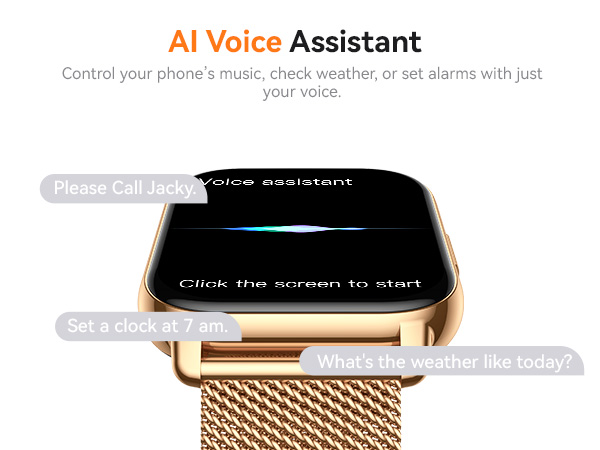 smart watch; smart watch with AI voice assistant