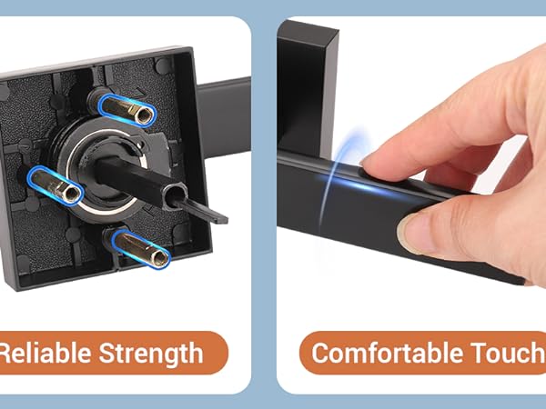 Heavy Duty Black Lever Door Handle