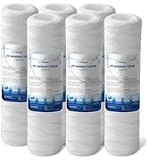 BLUERISE 5 Micron 10"x2.5" Wire Wound Whole House Water Filter Replacement Cartridge - 6 Pack