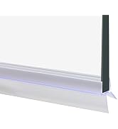 Qiveno Shower Door Bottom Seal, Frameless Glass Shower Door Seal Strip with Drip Rail 1/6" Thick ...