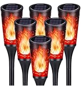 Toodour Solar Lights Outdoor, 6 Pack Solar Torch Lights with Flickering Flame, IP65 Waterproof Ya...