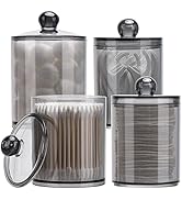 Tbestmax 4 Pack Qtip Holder 10-Ounce, 12-Ounce Bathroom Organizer Accessories Storage Containers ...