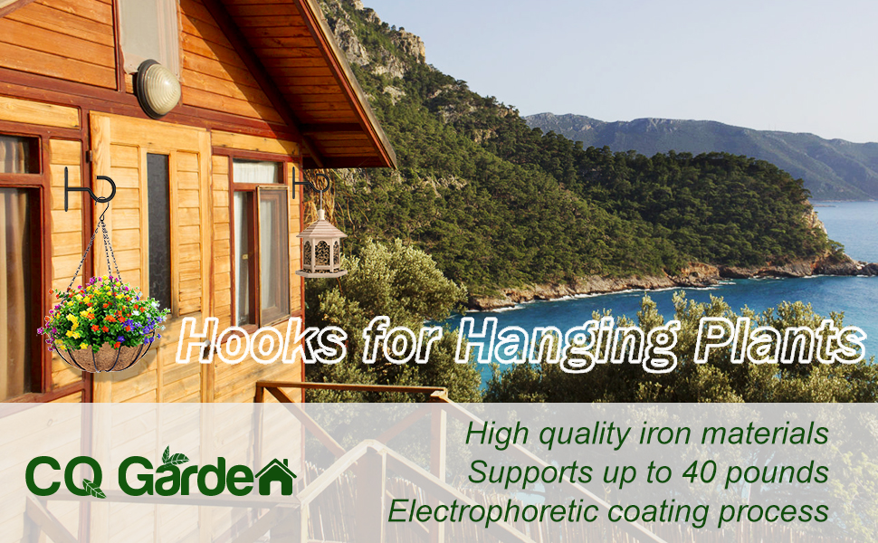 CQ Garden Ceiling Hooks for Hanging Plants