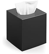 Tissue Box Cover, Square Modern Facial Acrylic Tissue Holder Napkin Dispenser Accessories for Bat...