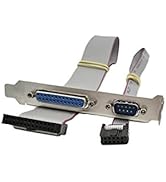 SinLoon DB25 DB9 Motherboard Parallel LPT Cable Slot Bracket DB25 Female to IDC 26 Pin + DB 9 Mal...