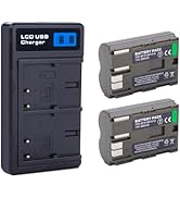 2-Pack BP-511 BP-511a Battery with USB-C Dual Charger for Canon EOS 5D 10D 20D 20Da 30D 40D 50D 3...