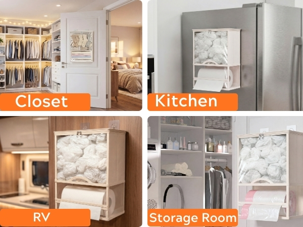 Wall mount bag dispenser bag holder