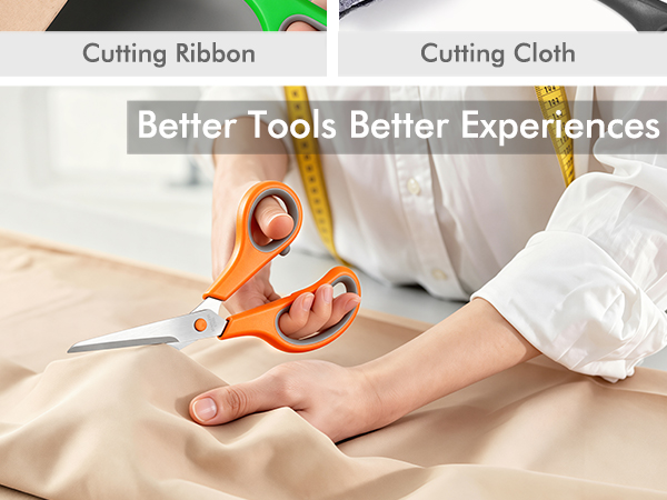 6 Packs Scissors Bulk, 8 Inch Scissors All Purpose Sharp Sewing Fabric Shears