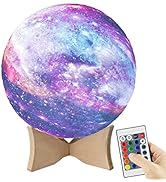 Moon Lamp, Moon Light 16 Colors LED Star Light Kids Night Light Galaxy Lamp with Stand, Remote, T...