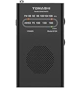 TOMASHI DSP Portable AM FM Transistor Radio, Mini Pocket Radio with Clear Reception, Earphone Jac...