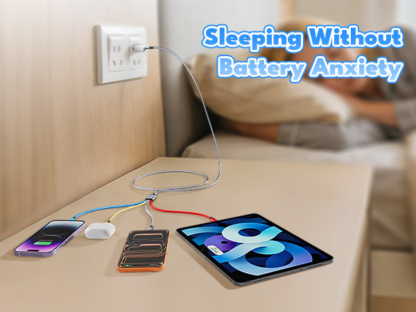 USB C Splitter Multi Charging Cable