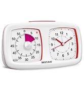 Secura 2 in 1 Visual Timer/Alarm Clock, 60-Minute Silent Study Timer &amp; Table Clock, Time Manageme...