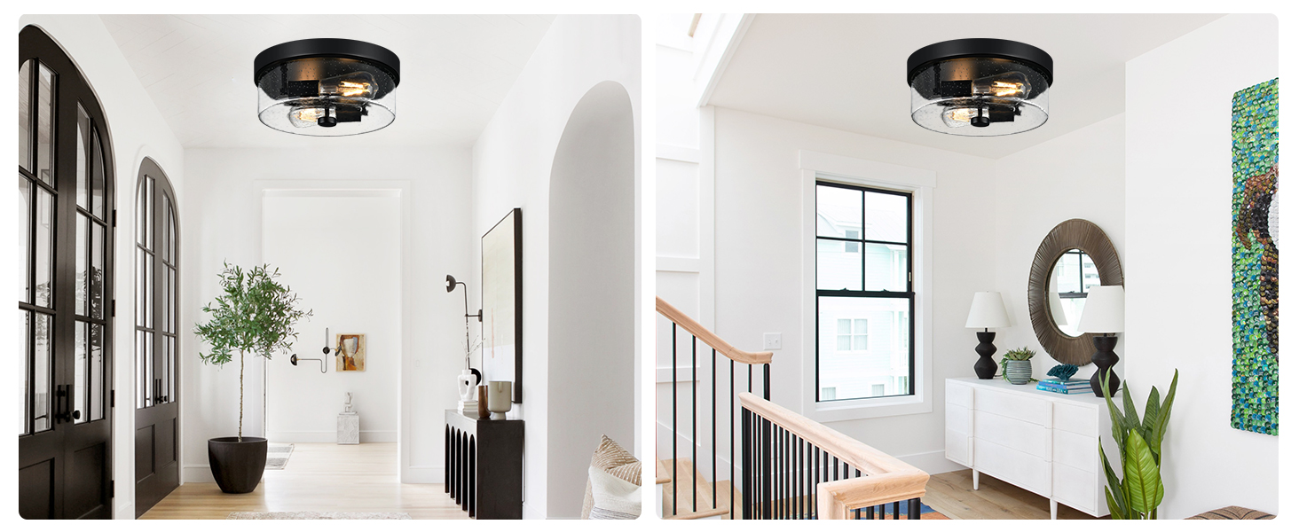 black farmhouse ceiling light