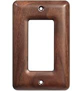 YDJSA North American Walnut Switchplates and Outlet Covers Decorative Solid Wood Light Switch Cov...