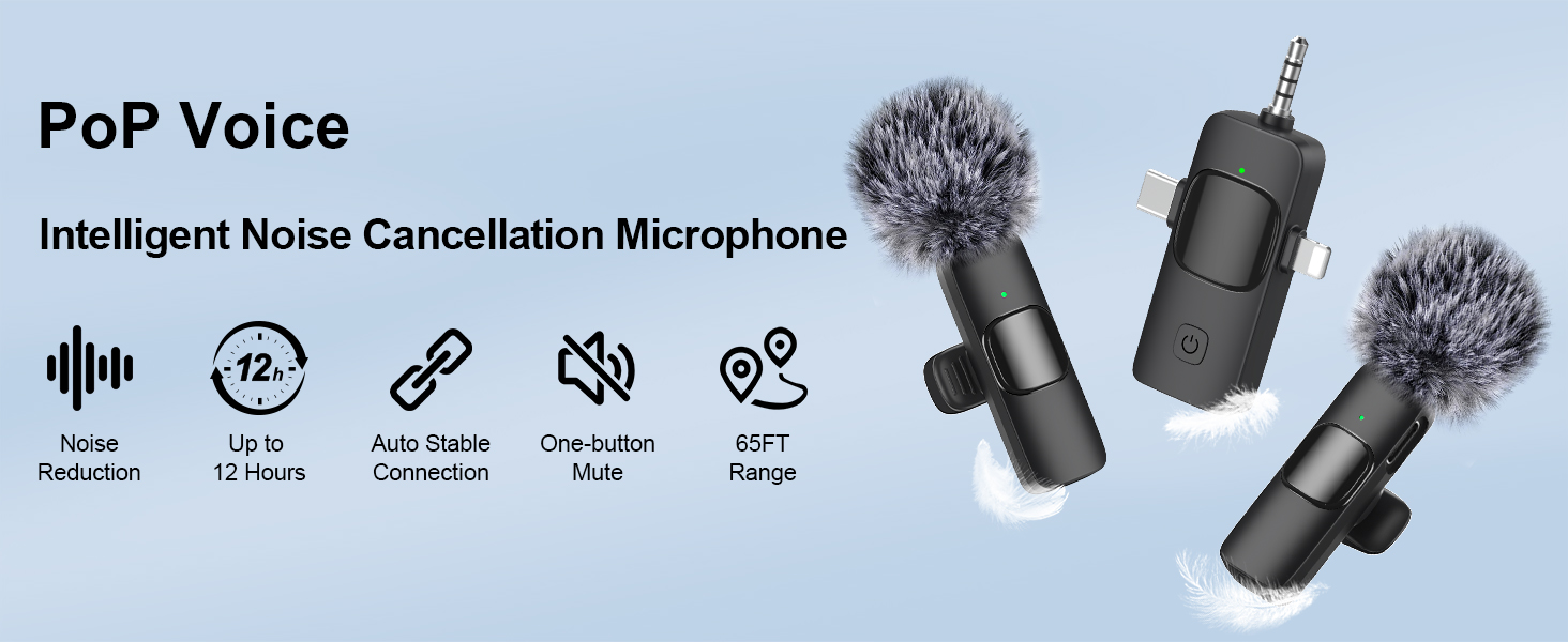 Mini Wireless Lavalier Microphone for iPhone