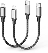 1ft USB C to Lightning Cable Short, [Apple MFi Certified] 2Pack USB C iPhone Charger PD Fast Char...